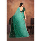 Luxurious Women's Chiffon Embroidred Saree With Blouse Piece