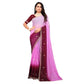 Luxurious Women's Chiffon Embroidred Saree With Blouse Piece