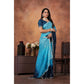 Luxurious Women's Chiffon Embroidred Saree With Blouse Piece