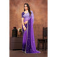 Luxurious Women's Chiffon Embroidred Saree With Blouse Piece