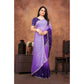 Luxurious Women's Chiffon Embroidred Saree With Blouse Piece