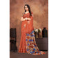 Groovy Women's Linen Printed Saree With Blouse Piece