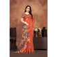 Groovy Women's Linen Printed Saree With Blouse Piece