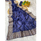 Snazzy Women's Silk Embroidred Saree With Blouse Piece