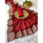 Snazzy Women's Silk Embroidred Saree With Blouse Piece