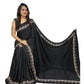 Sassy Women's Satin Printed Saree With Blouse Piece