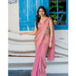 Exquisite Women's Silk Embroidred Saree With Blouse Piece