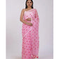 Groovy Women's Linen Printed Saree With Blouse Piece