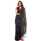 Groovy Women's Linen Printed Saree With Blouse Piece