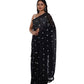 Groovy Women's Linen Printed Saree With Blouse Piece