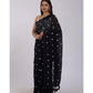Groovy Women's Linen Printed Saree With Blouse Piece