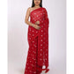 Groovy Women's Linen Printed Saree With Blouse Piece