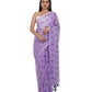 Groovy Women's Linen Printed Saree With Blouse Piece