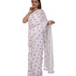 Groovy Women's Linen Printed Saree With Blouse Piece