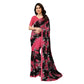 Feminine Women's Georgette Printed Saree With Blouse Piece