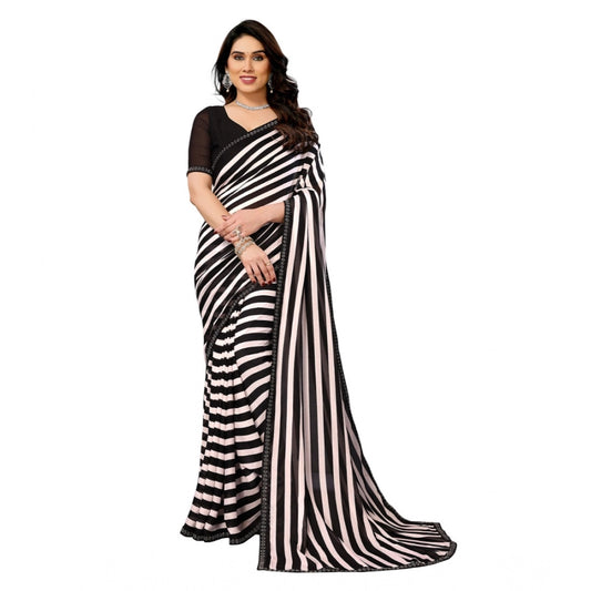 Urbane Women's Georgette Printed Saree With Blouse Piece