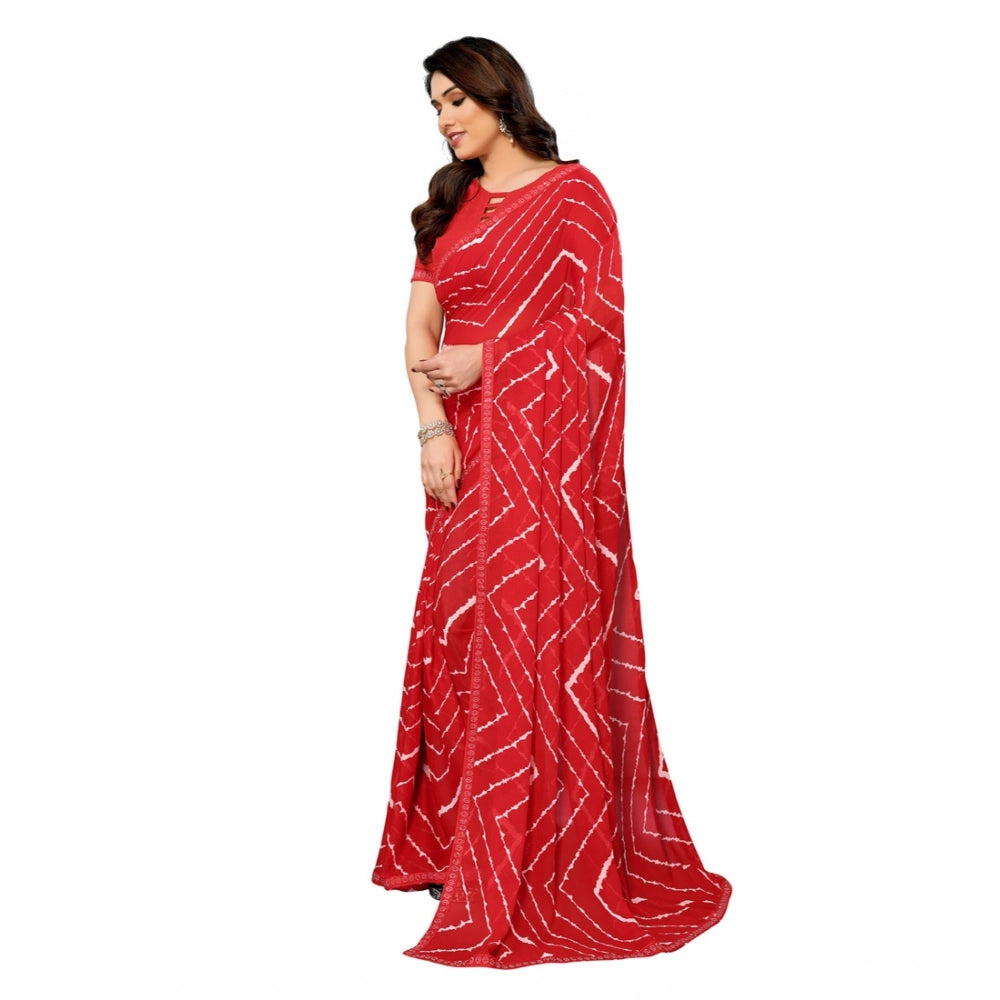 Urbane Women's Georgette Printed Saree With Blouse Piece
