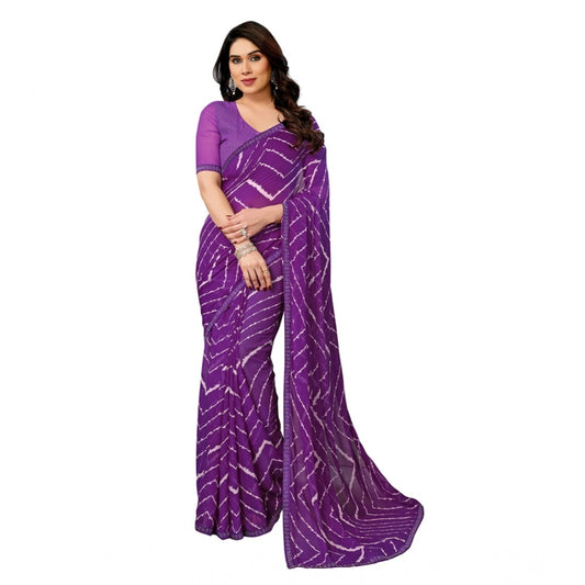 Urbane Women's Georgette Printed Saree With Blouse Piece