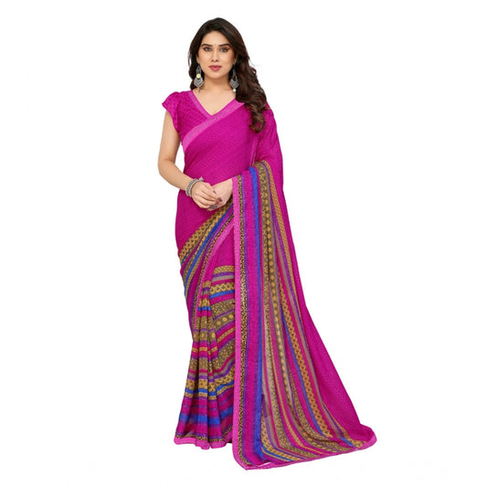 Urbane Women's Georgette Printed Saree With Blouse Piece