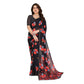 Unique Women's Georgette Printed Saree With Blouse Piece