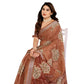 Delicate Women's Georgette Printed Saree With Blouse Piece