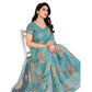 Delicate Women's Georgette Printed Saree With Blouse Piece