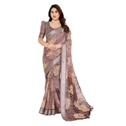 Precious Women's Georgette Printed Saree With Blouse Piece
