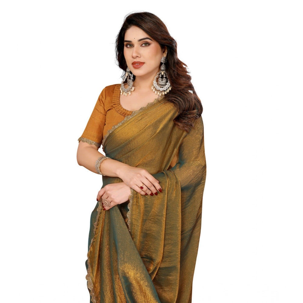 Precious Women's Georgette Printed Saree With Blouse Piece