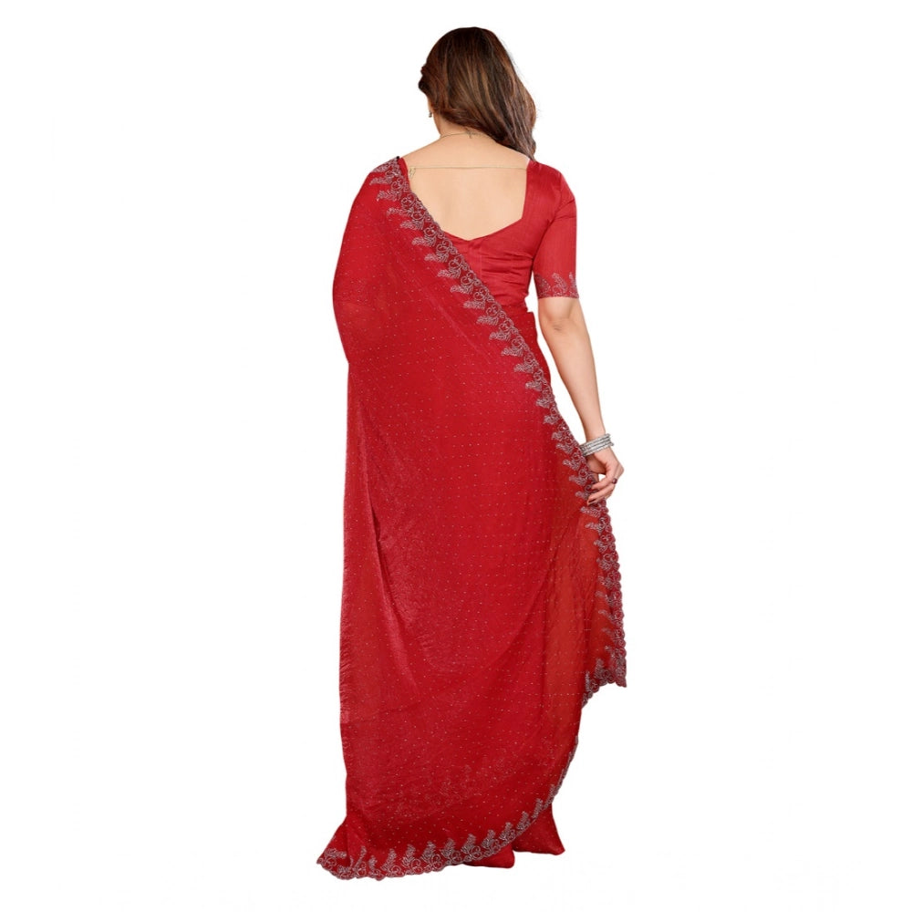Precious Women's Georgette Printed Saree With Blouse Piece