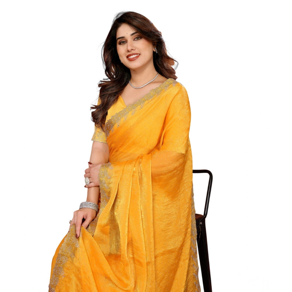 Precious Women's Georgette Printed Saree With Blouse Piece