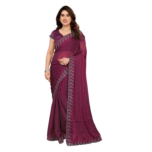 Precious Women's Georgette Printed Saree With Blouse Piece