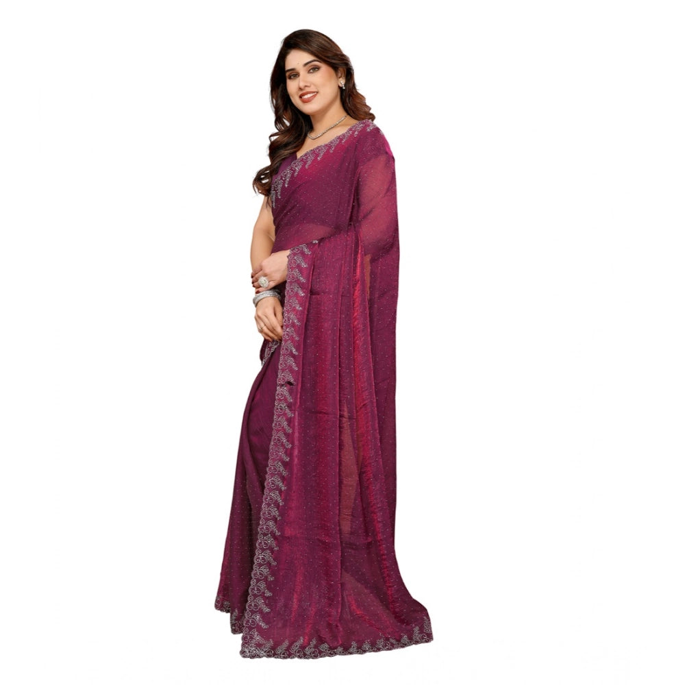 Precious Women's Georgette Printed Saree With Blouse Piece