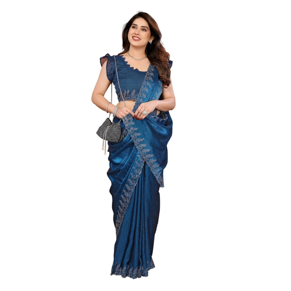 Precious Women's Georgette Printed Saree With Blouse Piece
