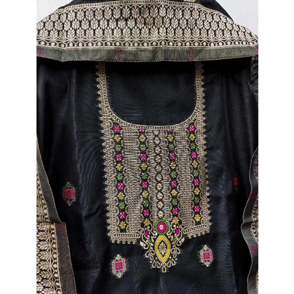 Wonderful Women's Banarasi Silk Printed Unstitched Salwar Suit Dress Material With Dupatta