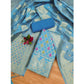 Trendy Women's Banarasi Silk Printed Unstitched Salwar Suit Dress Material With Dupatta