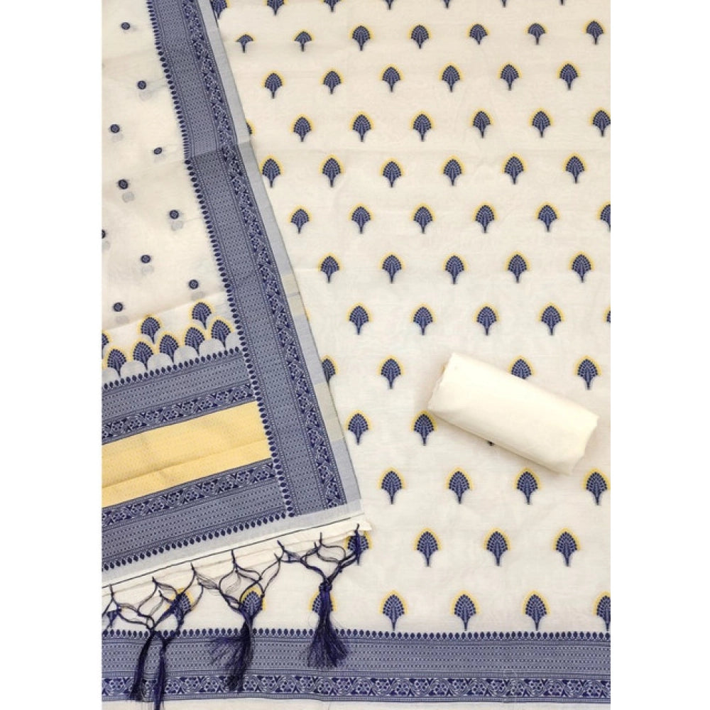 Trendy Women's Banarasi Silk Printed Unstitched Salwar Suit Dress Material With Dupatta