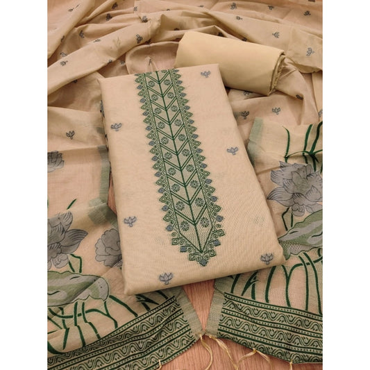 Graceful Women's Banarasi Silk Printed Unstitched Salwar Suit Dress Material With Dupatta