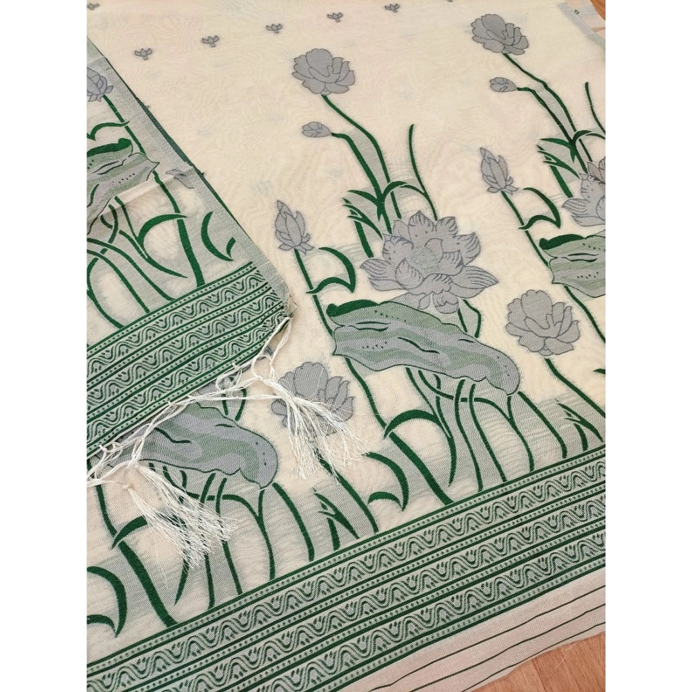 Graceful Women's Banarasi Silk Printed Unstitched Salwar Suit Dress Material With Dupatta