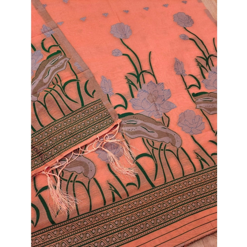 Graceful Women's Banarasi Silk Printed Unstitched Salwar Suit Dress Material With Dupatta