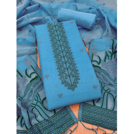 Graceful Women's Banarasi Silk Printed Unstitched Salwar Suit Dress Material With Dupatta