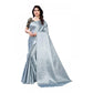 Elite Women's Satin Printed Saree With Blouse Piece