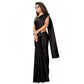 Funky Women's Satin Printed Saree With Blouse Piece
