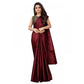 Funky Women's Satin Printed Saree With Blouse Piece