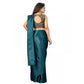 Funky Women's Satin Printed Saree With Blouse Piece