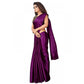 Funky Women's Satin Printed Saree With Blouse Piece