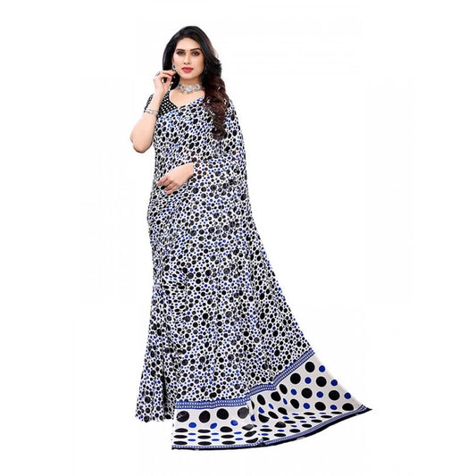 Classy Women's Georgette Printed Saree With Blouse Piece