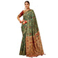 Fashionable Women's Silk Blend Woven Paithani Saree With Blouse Piece
