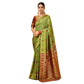 Fashionable Women's Silk Blend Woven Paithani Saree With Blouse Piece