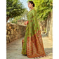 Fashionable Women's Silk Blend Woven Paithani Saree With Blouse Piece