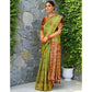 Fashionable Women's Silk Blend Woven Paithani Saree With Blouse Piece